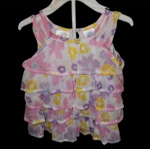 Kidgets Baby Girls 6-9Mos Sleeveless Rufffles Pastel  Lined Easter Spring Dress